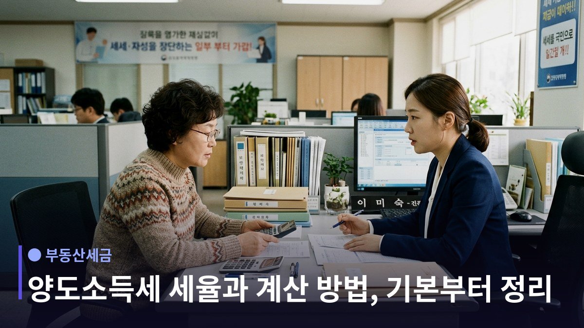 양도소득세 세율 계산 - 기본세율은 6~45%