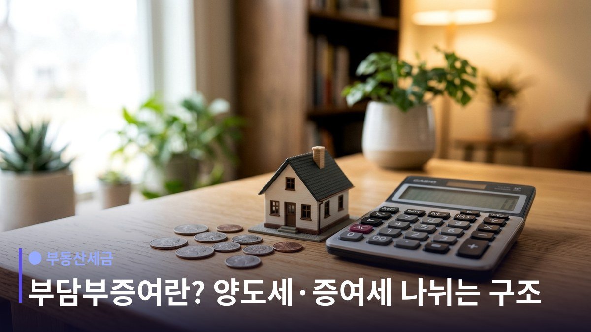 부담부증여 - 취득세도 둘로 나뉩니다