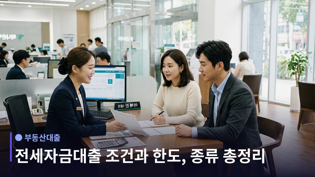 전세자금대출 조건과 한도 총정리 - 시중은행 전세자금대출