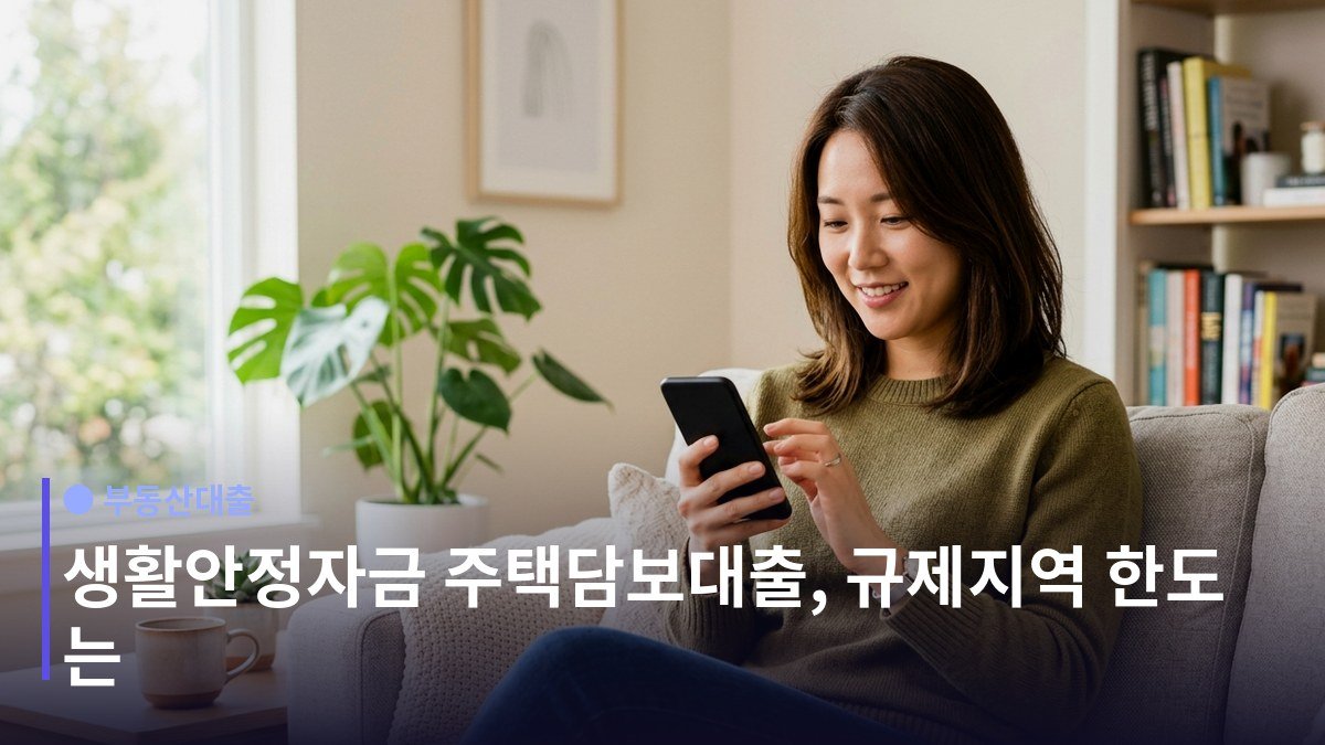 주택담보 생활안정자금대출 - 규제지역 생활안정자금 한도