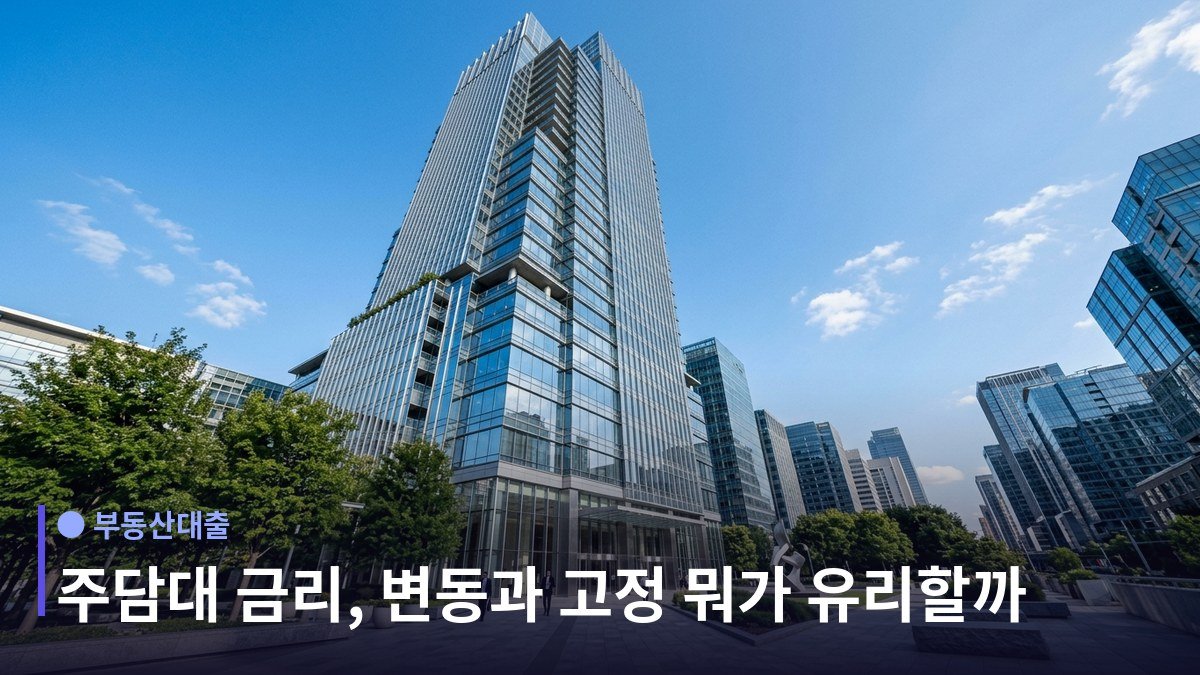 주택담보대출 금리 변동 고정 - 지금 금리 수준은