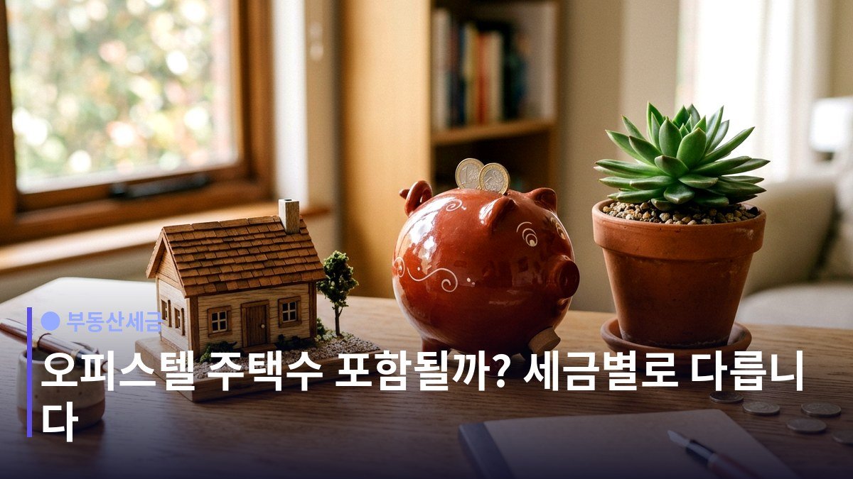 오피스텔 주택수 포함 - 취득세: '주택으로 과세되는' 오피스텔만