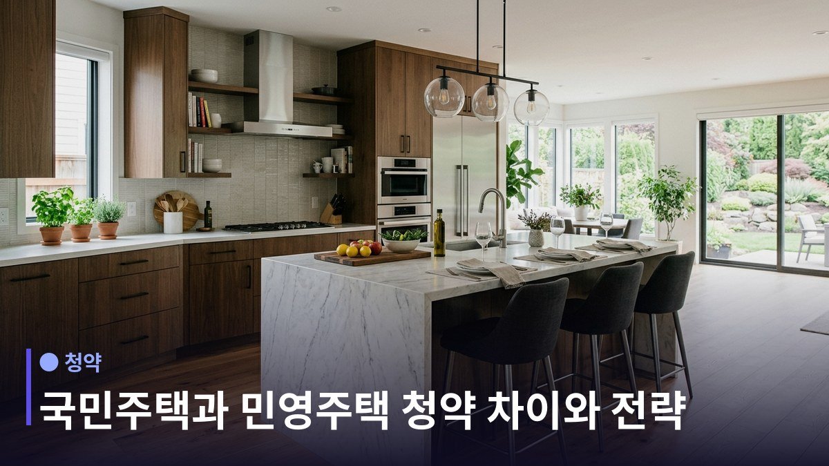 국민주택과 민영주택 청약 차이와 전략 - 자격과 당첨 방식의 차이