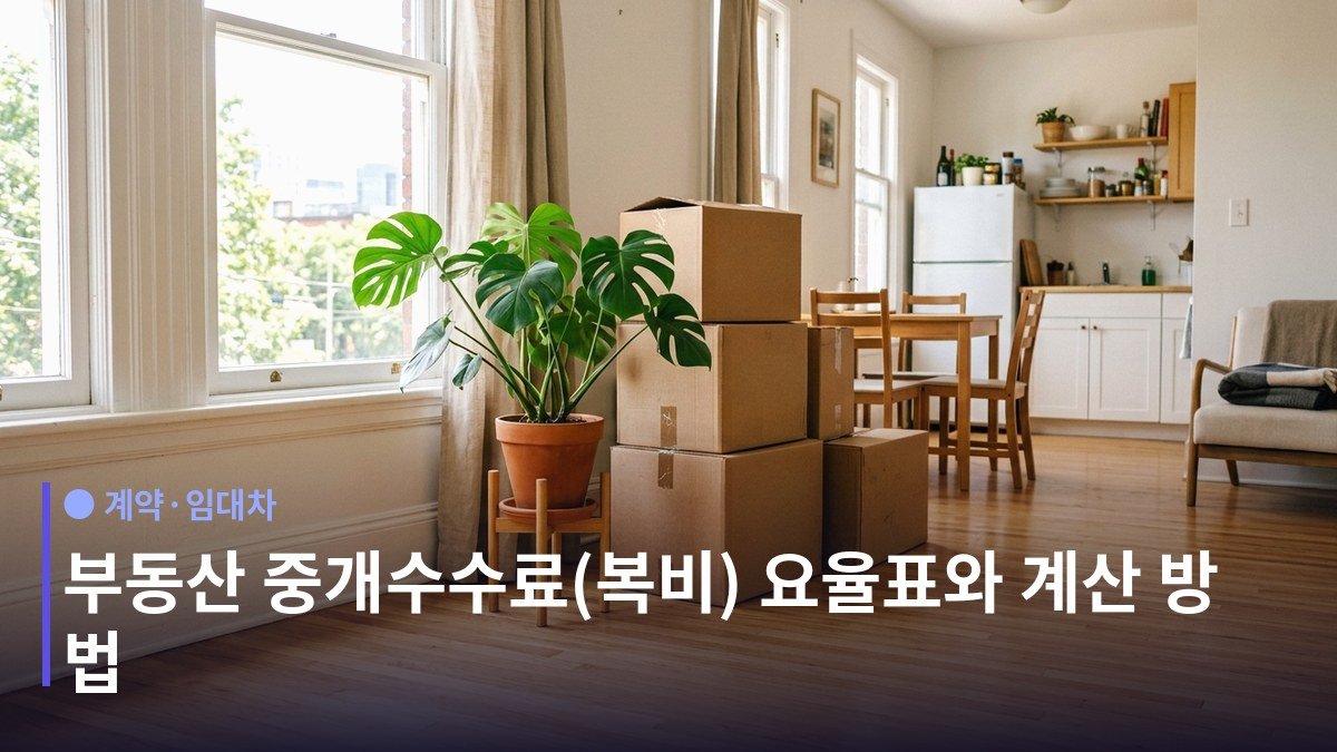 부동산 중개수수료 - 주택 매매·임대차 상한요율표