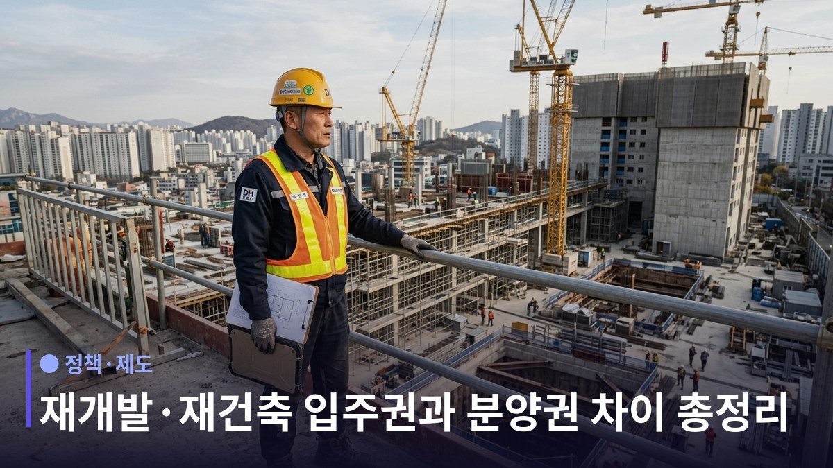 재개발 재건축 입주권과 분양권 차이 - 세금은 어떻게 다른가