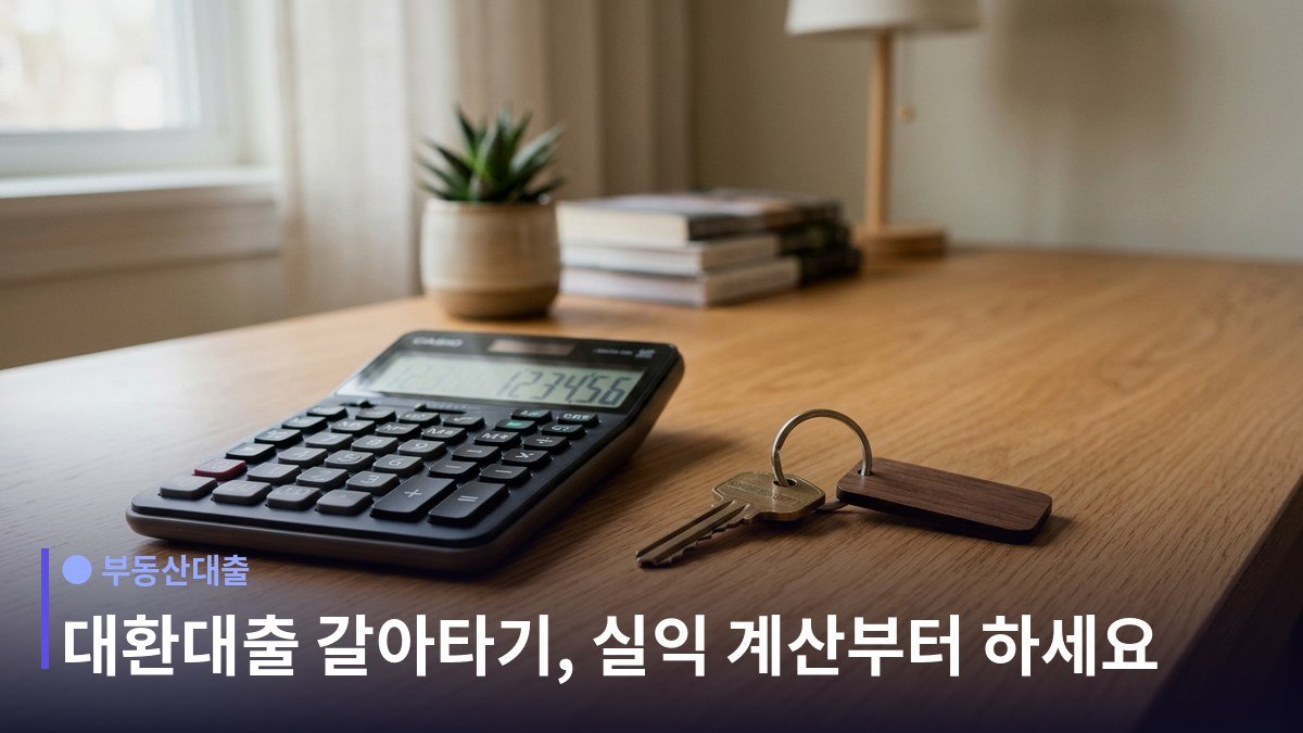 대환대출 - 먼저 계산해야 할 것: 갈아타기 비용