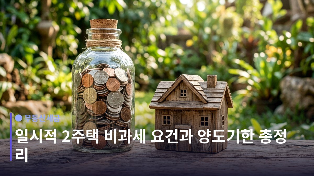일시적 2주택 비과세 - 기본 요건 — 1년, 3년, 12억원