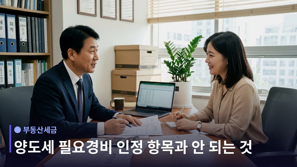 양도소득세 필요경비 - 취득가액에 넣을 수 있는 것