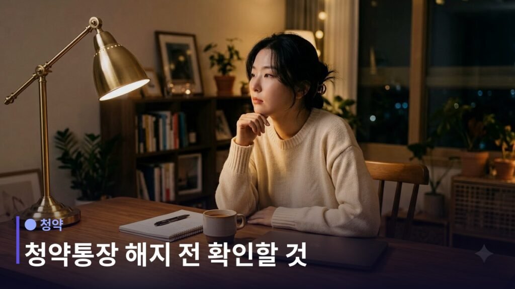 청약통장 해지 - 사라지는 건 돈이 아니라 시간이다