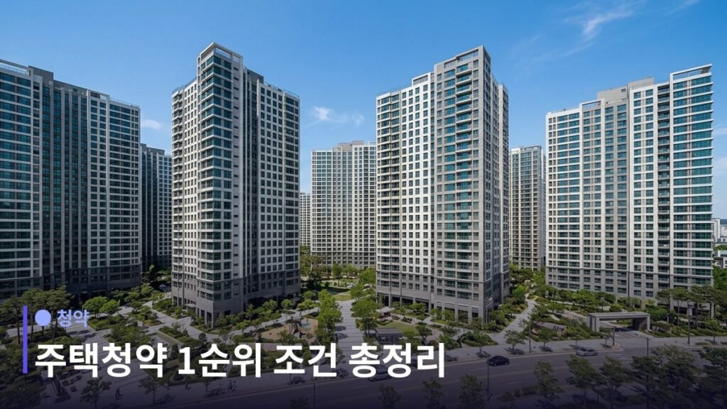 주택청약 1순위 - 순위는 자격, 가점은 그 안의 줄서기