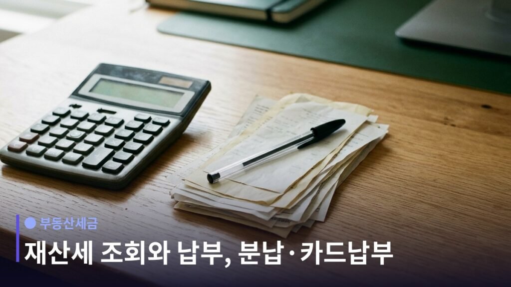 재산세 납부 - 고지서를 잃어버려도 조회는 된다