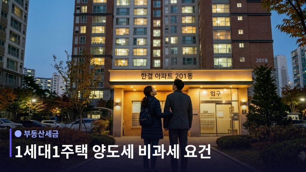 1세대1주택 비과세 - 기준은 지금이 아니라 취득 당시 지역 지정 여부