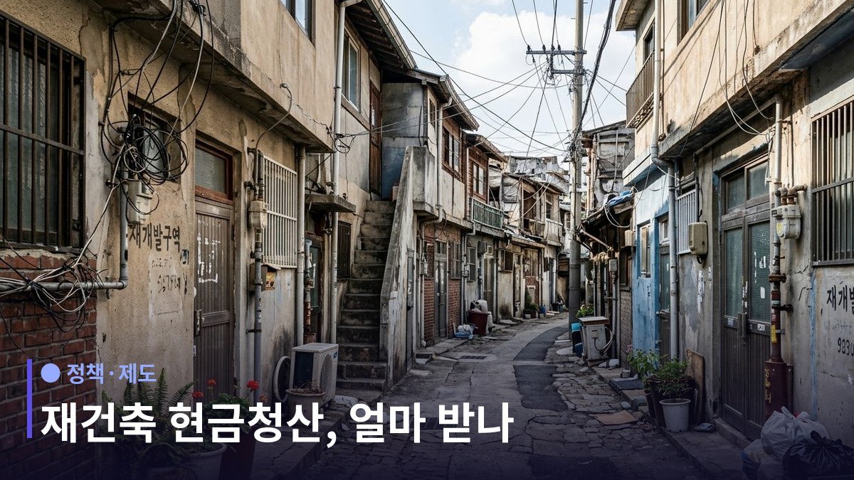 재건축 현금청산 - 재개발과 재건축은 다른 길을 간다